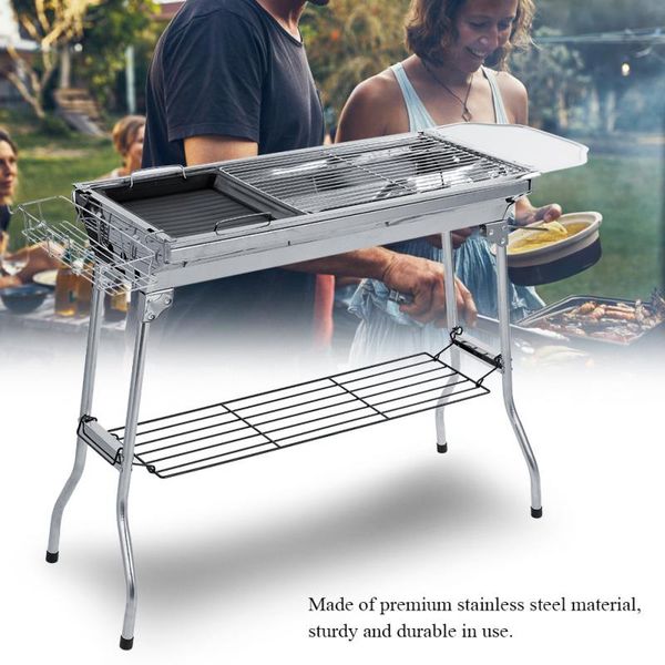 

folding barbecue grill bbq stove charcoal grill barbecue accessories for home park use stainless steel