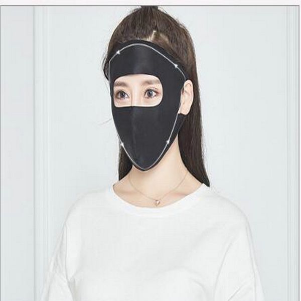 

summer ladies sunscreen full face multi-color ice silk cotton thin breathable mask masked mask shade riding mask