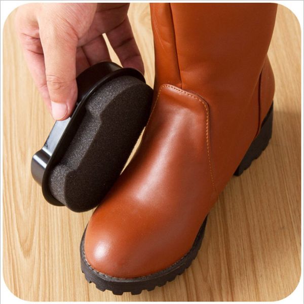 

portable artifact double-sided wipe quick shoes rub color duplex shoe polish shine sponge brush