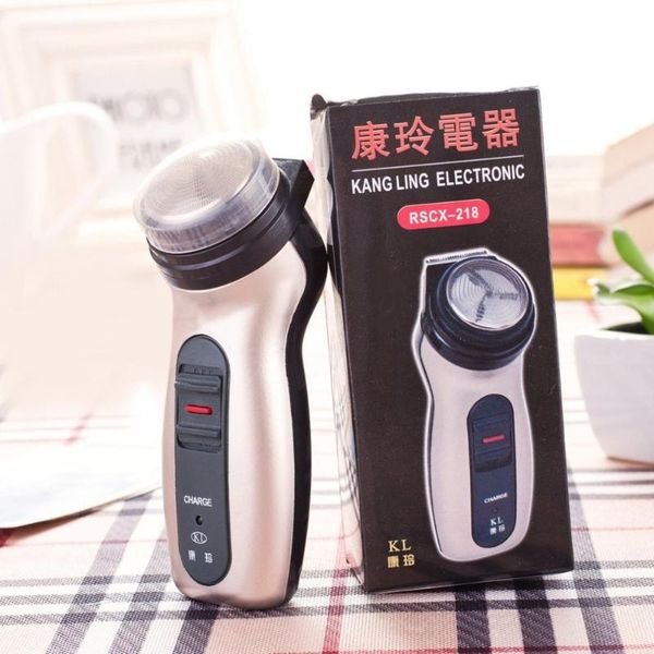 

dual use men electric shaver rechargeable stainless steel blade shaving machine razor rotating portable beard hair trimmer