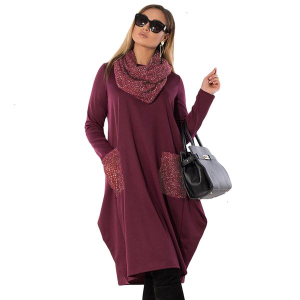 

plus size dresses plus size women clothing 5xl 6xl winter loose big sizes casual long sleeve dress new 2019 blue vestidos, Black;gray