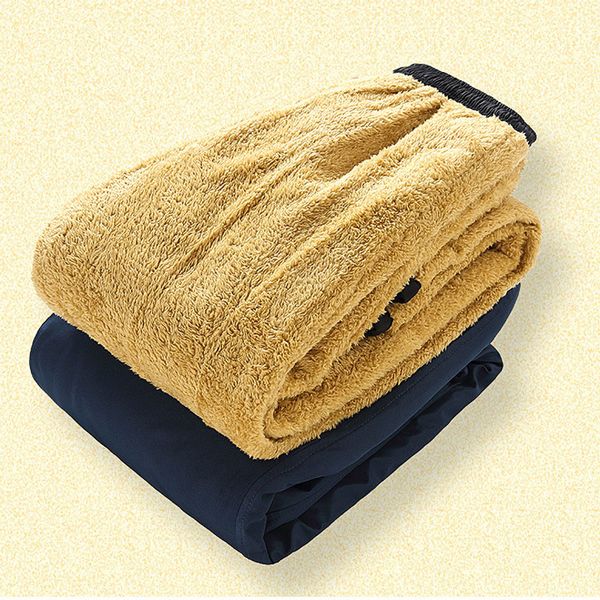 

autumn winter men pants 5xl 6xl 7xl waist 130kg plus size fleece pants men, Black