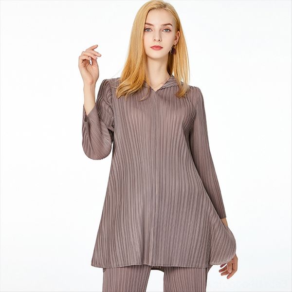 

sanzhai pleated girl feel loose large size ol all-match v-neck nine-point sleeve a- word medium and long coat european goods autumn, White