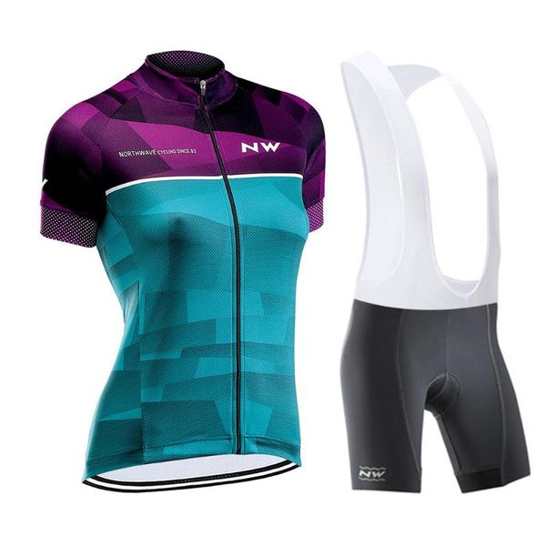 

northwave 2020 women cycling jersey set summer mtb bike clothing female bib shorts suit road bike jersey nw ciclismo maillot, Black;blue