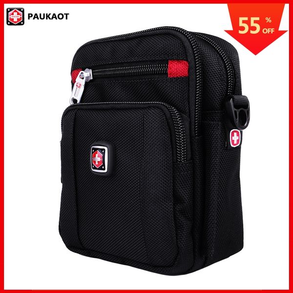

paukaot belt bag cell phone waist packs waterproof bum bags travel zipper fanny pack men small pouch purse casual male pockets