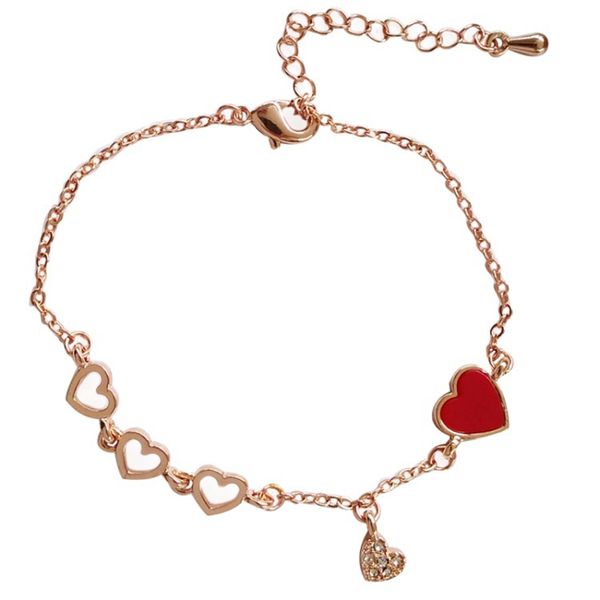 

luomansi новый корейский сплав сердце браслеты для женщин продают хорошо простой браслет femme ювелирные аксессуары, Black