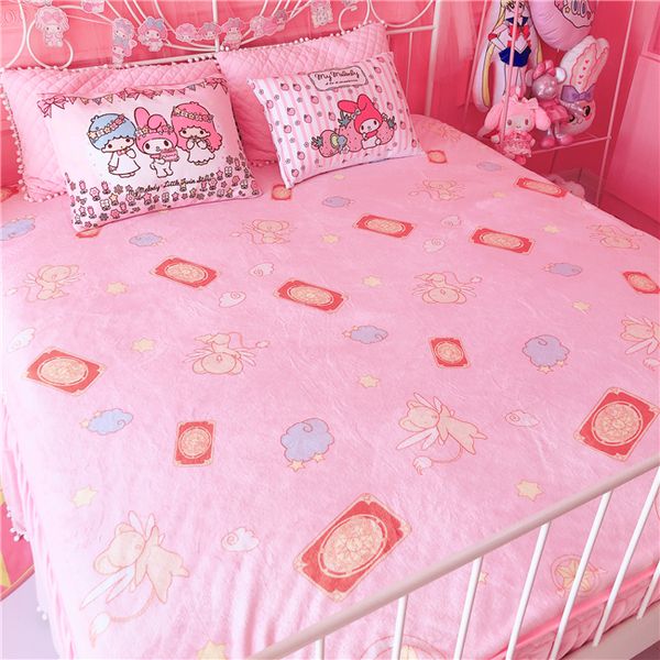 

ivyye 1pcs cardcaptor sakura anime blanket plush velvet warm decoration soft bed home throw sofa blankets gifts new