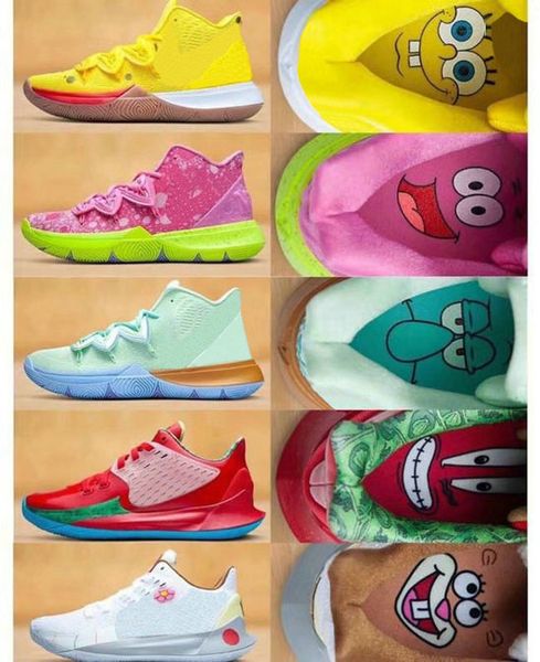 

2020 kyrie sponge bob men basketball shoes 5s trainers kyrie irving 5 squidward mountain oreo friends patrick sports sneakers size 40-46