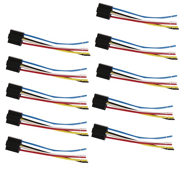 

car 12v 12 volt dc 40a amp relay harness socket 5-pin 5-wire *10pcs