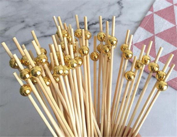 

100 шт. / пакет одноразовая праздничная посуда бамбуковые вилки свадебные принадлежности шведский стол фруктовые десерты палочки кекс topper