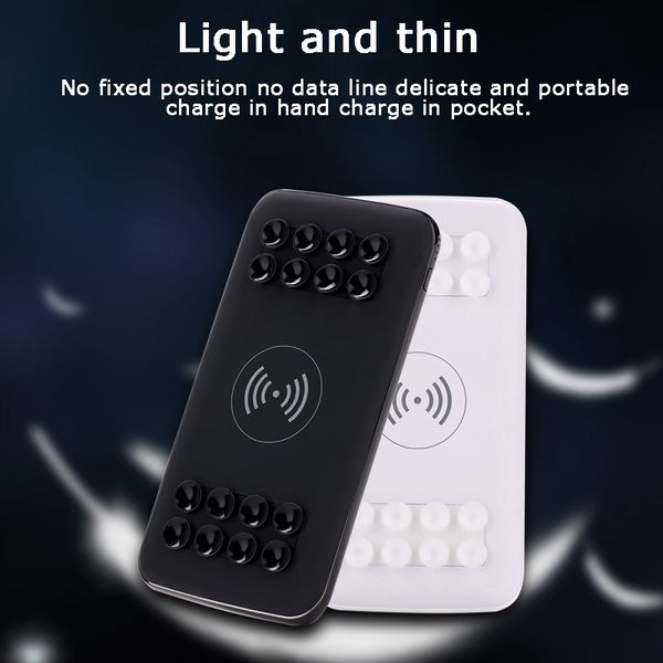 

new selling wireless charging power bank 15000mah powerful suction cup dual usb output portable charger external battery