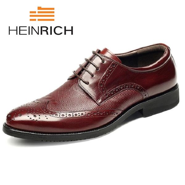 

heinrich cozy man casual shoes lace up genuine leather dress formal shoes luxury fashion breathable derby mocasines, Black
