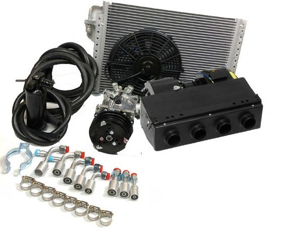 

beu-404-000 ac universal evaporator ac conditioning underdash kits cooling &heating o ring 4 holes 12v/24v lhd