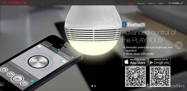 

mipow playbulb smart led blub light wireless bluetooth speaker 110v - 240v e27 3w lamp audio for iphone 5s 5c 5 ipad air