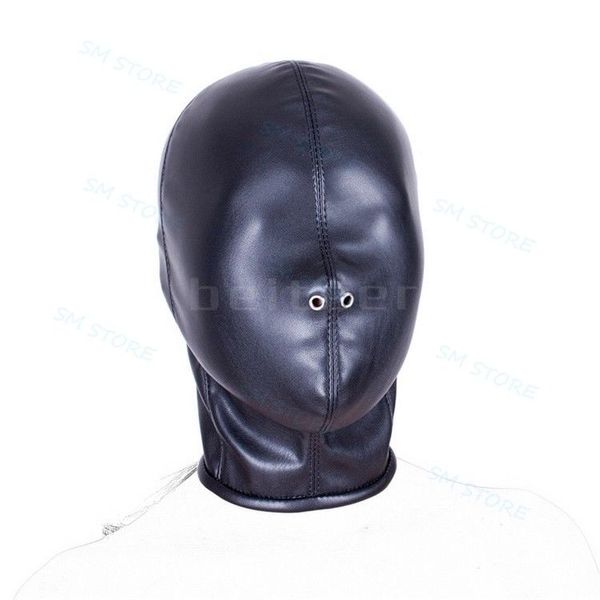 

soft leather harness body sexuelstoys role slave breathable mask full adults play for #r52jouets hood head fantasy ulbjw