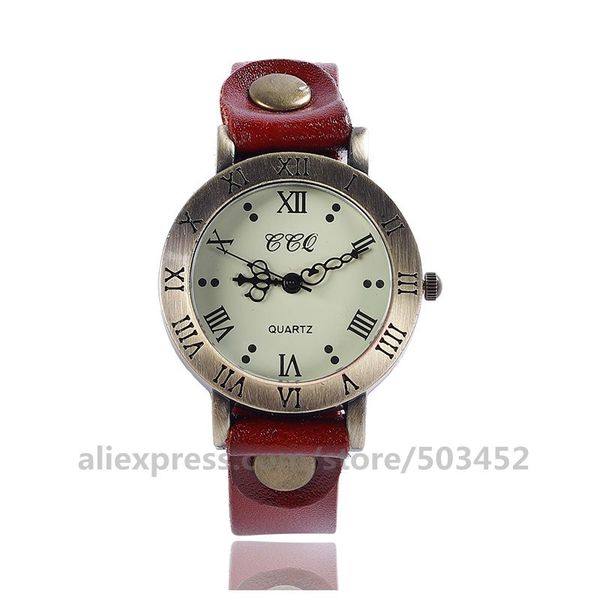 

100pcs/lot ccq 920038 reminiscence leather belt women's watch fashion rhinestones wrist watch vintage wrist, Slivery;brown