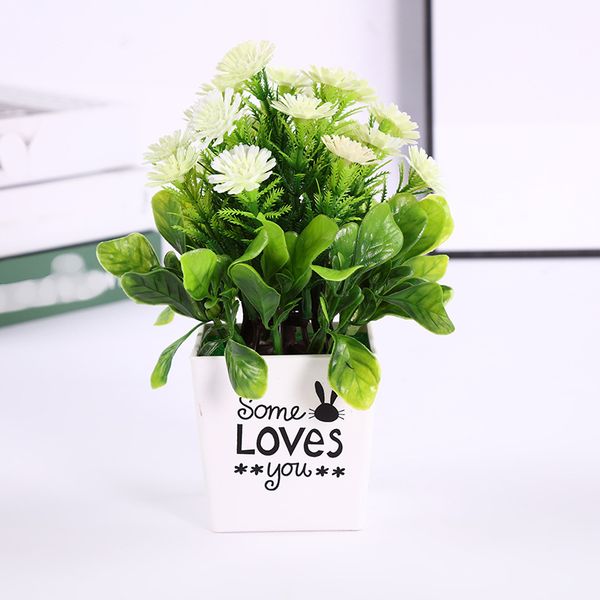 

realistic artificial flowers plant in pot outdoor home office decoration gift