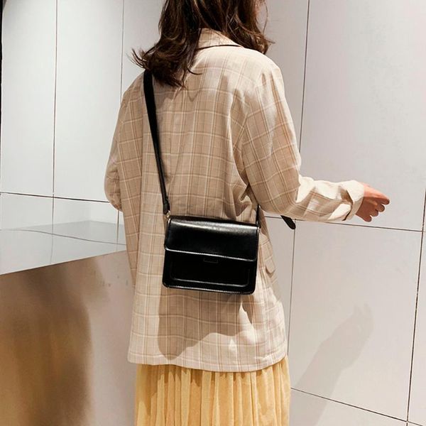 

корейский стиль сумка женщины плечо смартфон дикий сумка студент мода solid color кожа одно плечо малая площадь