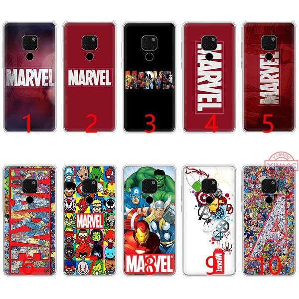 

Роскошный логотип Marvel Comics Мягкий силиконовый чехол для телефона TPU для Huawei Mate 20 10 P