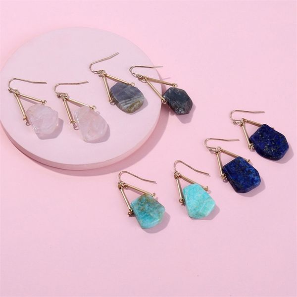 

Мода натуральный камень серьги розовый Амазонка камень Кристалл серьги Рождественский подарок Кендра стиль Скотт мотаться серьги для женщин