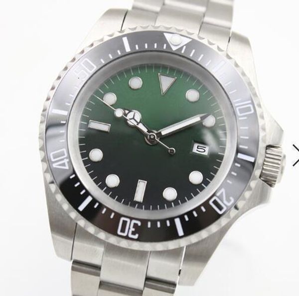

2020 outdoor 44mm green dial stainless steel bracelet automatic sapphire mens watch watches with luminous hands and markers unidirectional, Slivery;brown