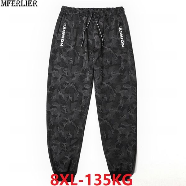 

summer men sweatpants camouflage sports pants letter plus size big 6xl 7xl 8xl mens black sweatpants loose elasticity stretch 50