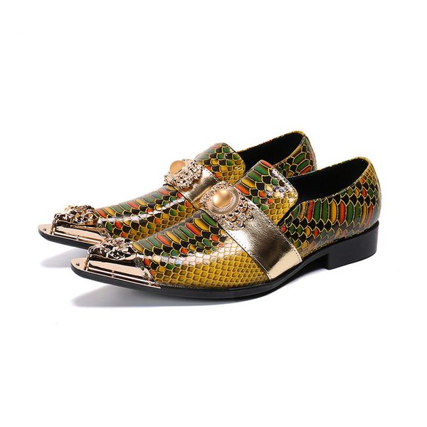 Batzuzhi tipo 9402 Japão masculino masculino de couro genuíno Sapatos de dedo apontados para festa de ouro/negócios/casamento zapatos hombre