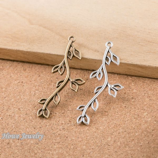 

12шт старинные дерево разъем подвески кулон diy серьги подходят браслет d035, Bronze;silver