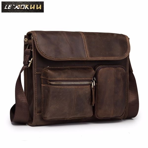 

leather male designer casual shoulder messenger crossbody bag fashion tablets pad mochila satchel university school book bag 202 cj191212