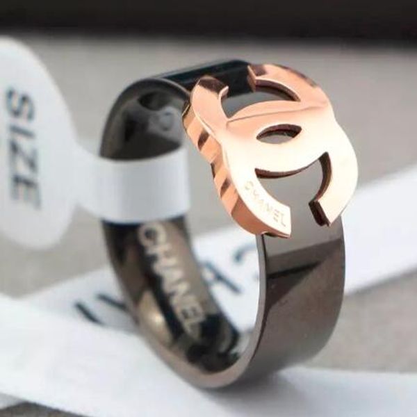 

new arrival not faded 3 colors black gold plated rings 316l titanium steel jewelry for women rings wholesale, Silver