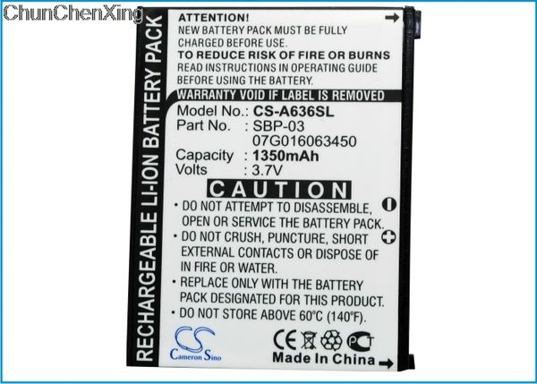 

cameron sino 1350mah battery sbp-03 for asus mypal a630, a632, a632n, a635, a636, a636n, a639