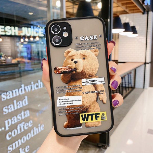 

fashion bear phone cases for iphone11promax x/xs xr xsmax iphone7/8plus iphone7/8 full cover iphone case with funny pictures