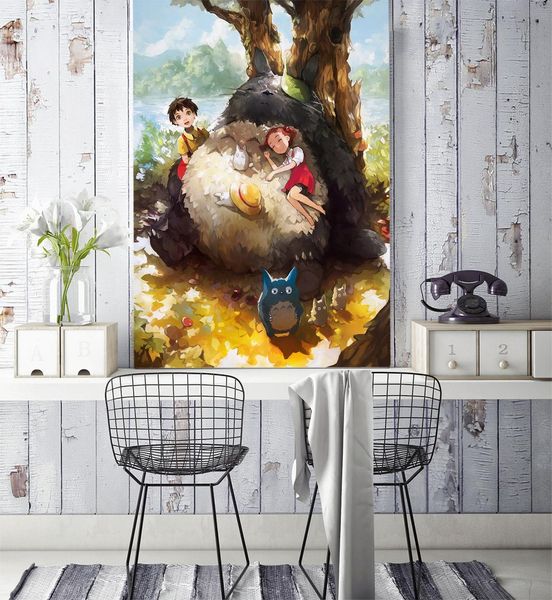 

self-adhesive] 3d my neighbor totoro 942396 japan anime wall paper mural wall print decal murals