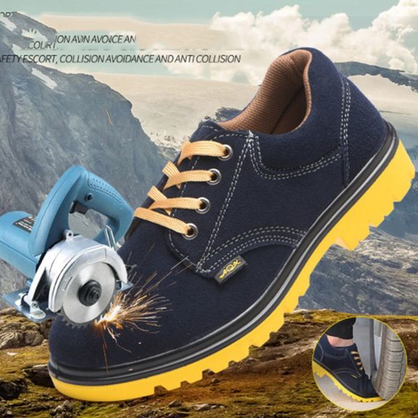

2019 summer new labor insurance shoes men's steel head anti-smashing anti-slip wear non-slip wearable light work safety shoes, Black