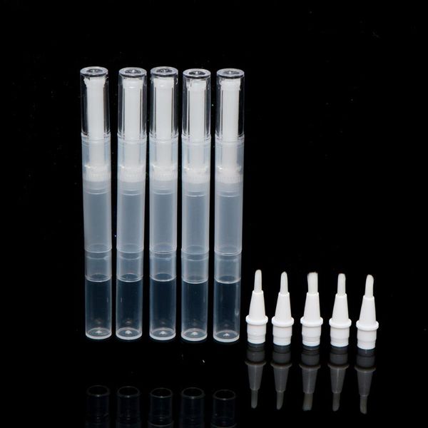 

5pcs nail oil empty pen botttle with brush applicator portable cosmetic tool for lip gloss nails nutrition oil bottle