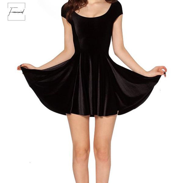

fashion bl dress 349 cheerleader women velvet deep blue evil sleeveless new 2.0 s  l xl plus size, Black;gray
