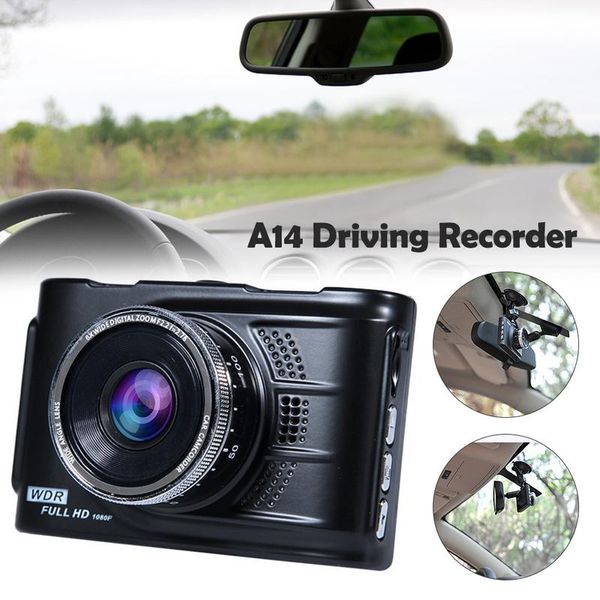 

mini zinc alloy 3.0 inch lcd screen 1080p hd driving recorder wide angle sensor wdr parking monitoring cycle recording car dvr