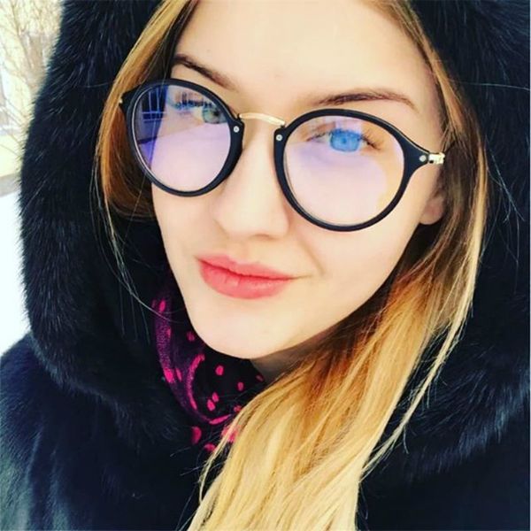 

cat eye retro women glasses frame fashion men eyeglasses frame vintage round clear lens glasses optical spectacle, Silver