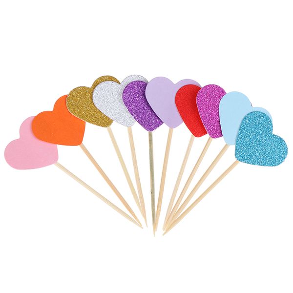 

40 pcs handmade lovely pink heart cupcake ers cake party supplies