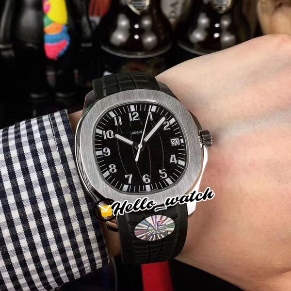 

version new aquanaut 5167a-001 black dial cal.324 sc automatic 5167a mens watch sapphire steel case rubber sport watches hello_watch, Slivery;brown