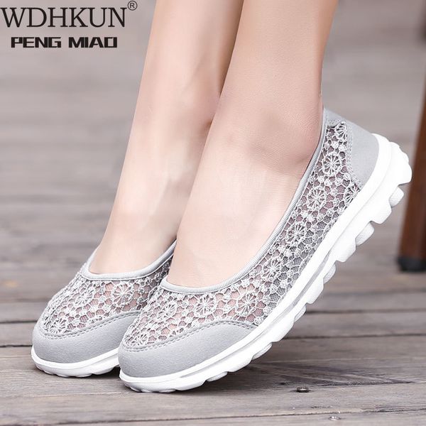 

wdhkun women's sneakers sport woman shoes mother gift summer breathable walking shoes outdoor mesh antislip comfort light flats, Black