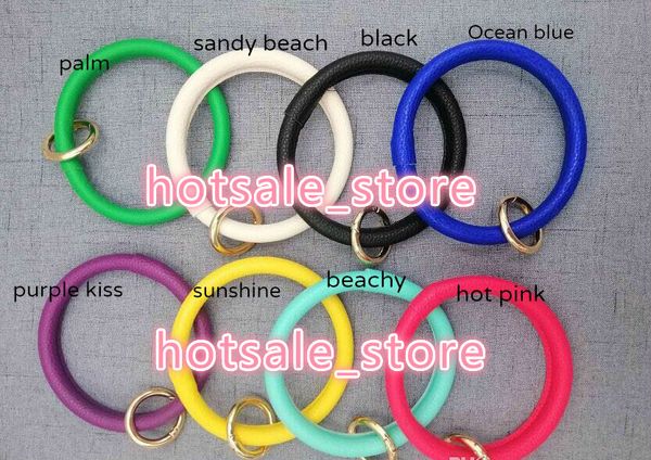 

Leather bracelet keychain per onalized unflower erape leopard leather bracelet keychain o key ring circle bracelet wri tlet keychain