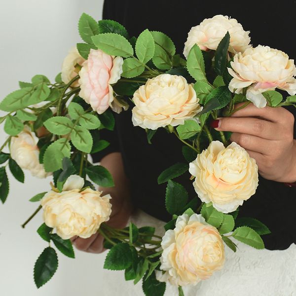 

1x180cm peony garland flower crafts artificial vine wicker rattan wedding home