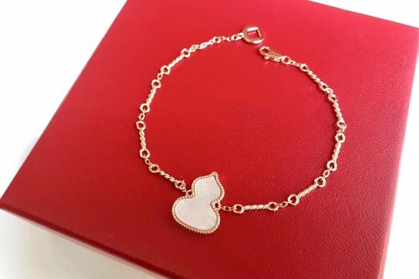 

white red gourd bracelet s925 sterling silver twist chain gourd bracelet good luck women fine jewelry fashion accessories, Black