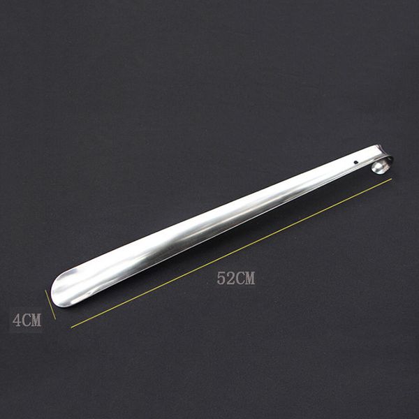 

1pcs durable handle shoes horn 16/30/45/52/58cm professional stainless steel silver shoe horn, White;pink