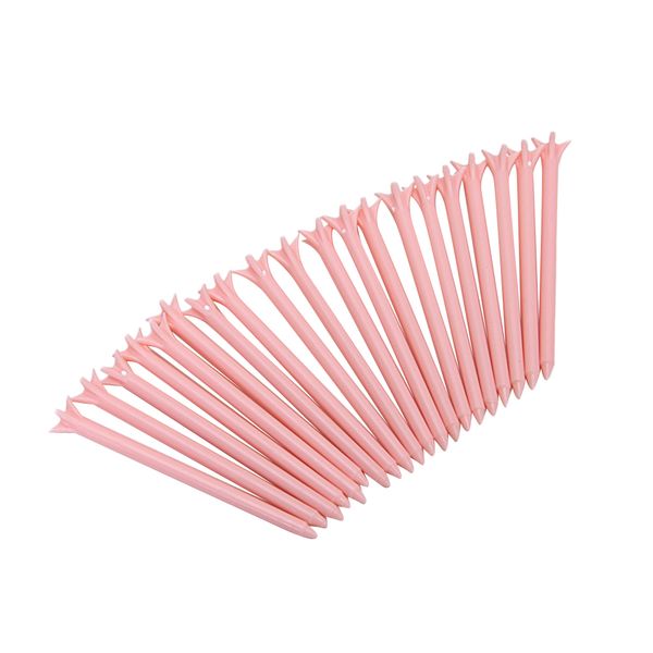 

20pcs 3 1/4 inch 5 prong plastic golf tee - pink or wheat