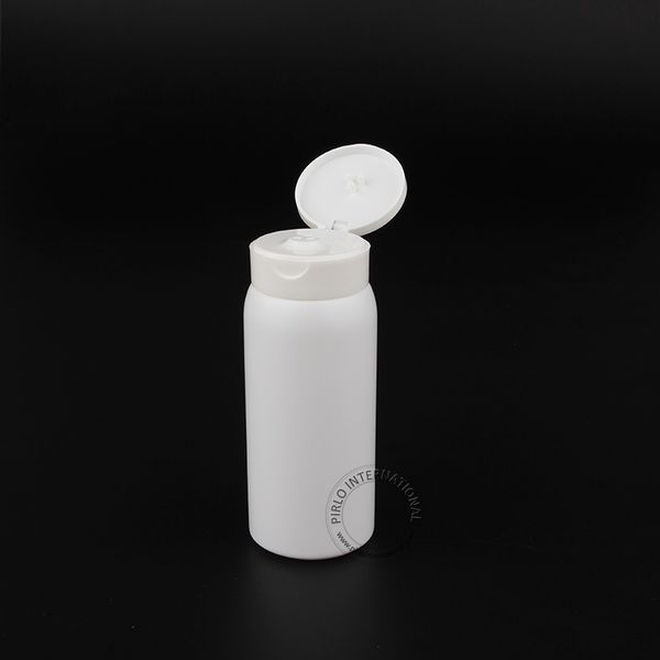 

50 x wholesale 100g a++ empty plastic powder bottles white pe cleansing/medicinal powder jar with pp lid cosmetic packaging