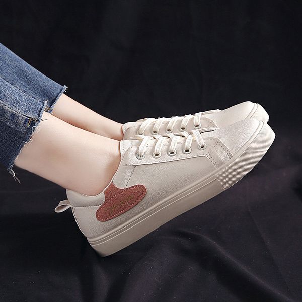 

hong kong style small white shoes female spring 2019 new style versatile korean-style ulzzan students shoes women's flat w, Black