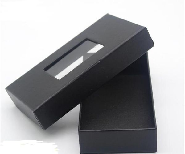 

classic black tie box bow tie necktie gift boxes men's tie packaging display storage cases 4 styles window sn207
