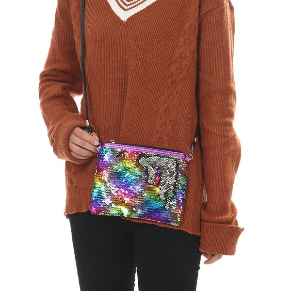 

нового пришивание женщина малой сумка mermaid glitte девушка crossbody мешок плечо мода день женского клатч конверт кошелек 2020 весны